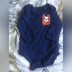 'Puppy Pocket' Long Sleeve Onesie